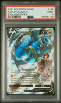 PSA 9 - 2021 POKEMON SWORD & SHIELD EVOLVING SKIES #194 FA/RAYQUAZA V EVOLVING SKIES
