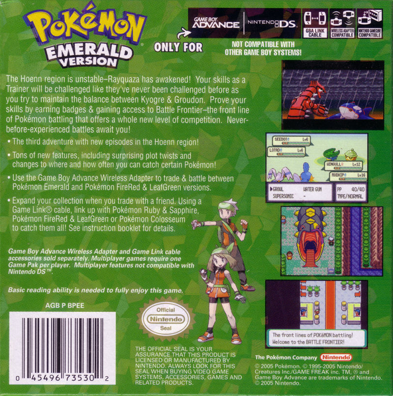 Pokemon Emerald Version - Game Boy Advance