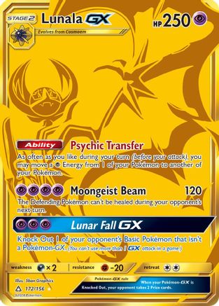 Lunala-GX 172/156 - Ultra Prism Pokemon Holofoil