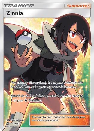 Zinnia 70/70 - Dragon Majesty Pokemon Holofoil