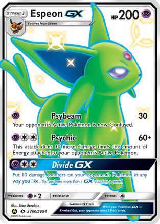 Espeon-GX SV60/94 - Shiny Vault Pokemon Holofoil