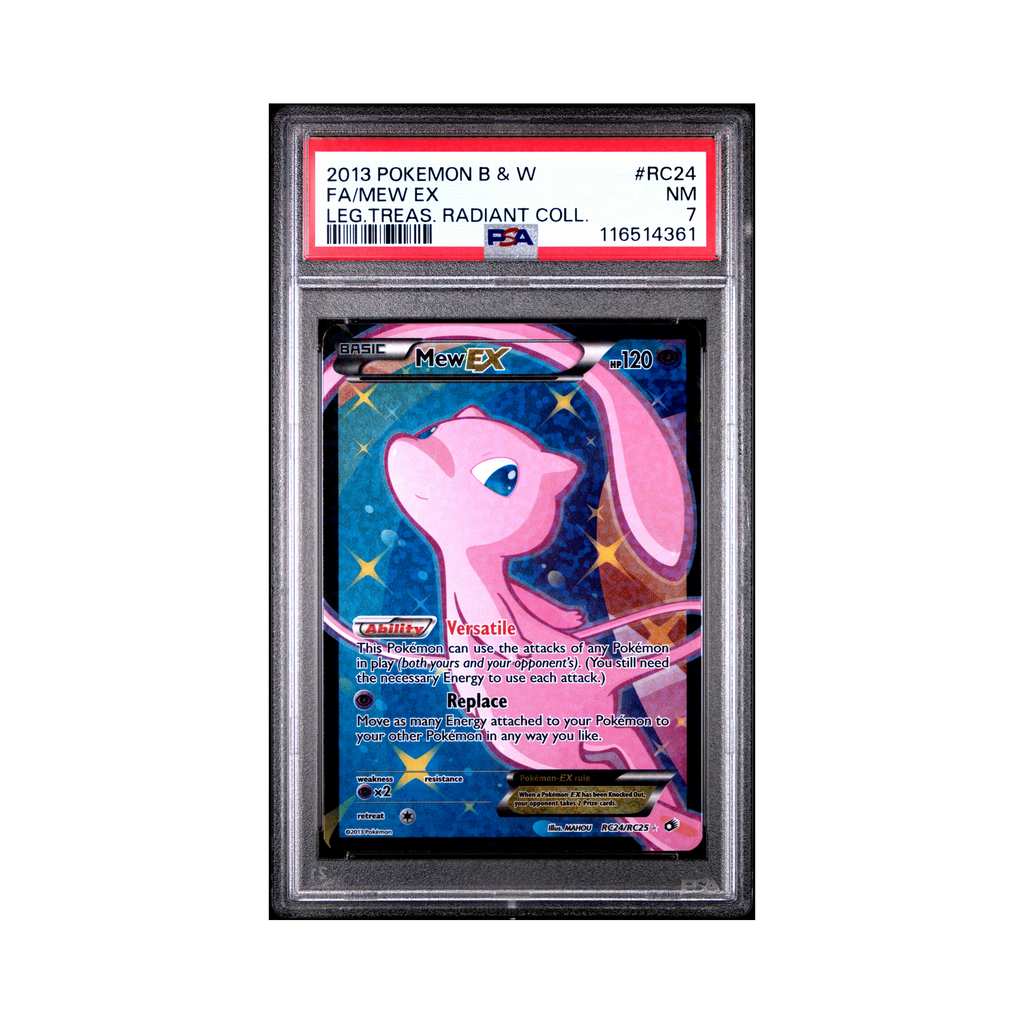 2013 Pokemon Black & White Legendary Treasures – Radiant Collection Mew EX #RC24 PSA 7