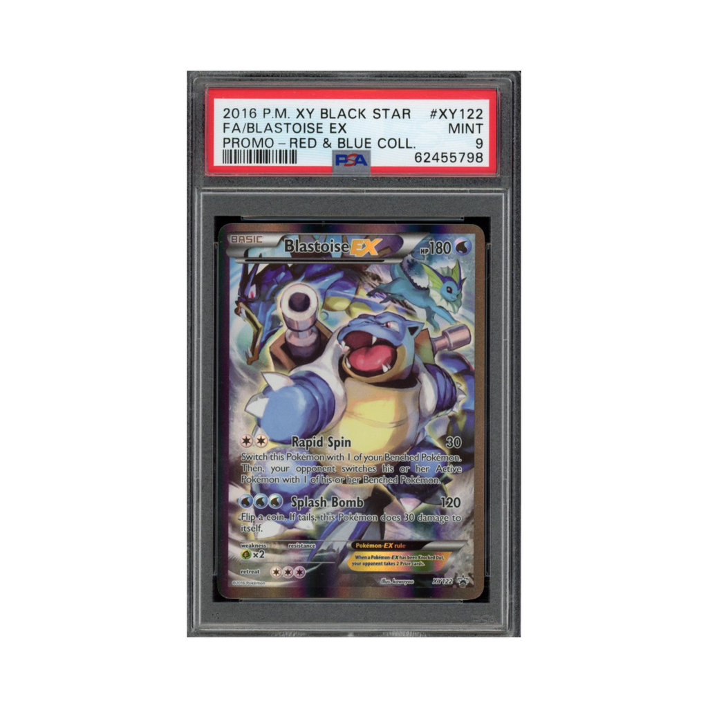 2016 Pokemon XY Black Star Promo Red & Blue Collection Blastoise Ex #XY122 PSA 9