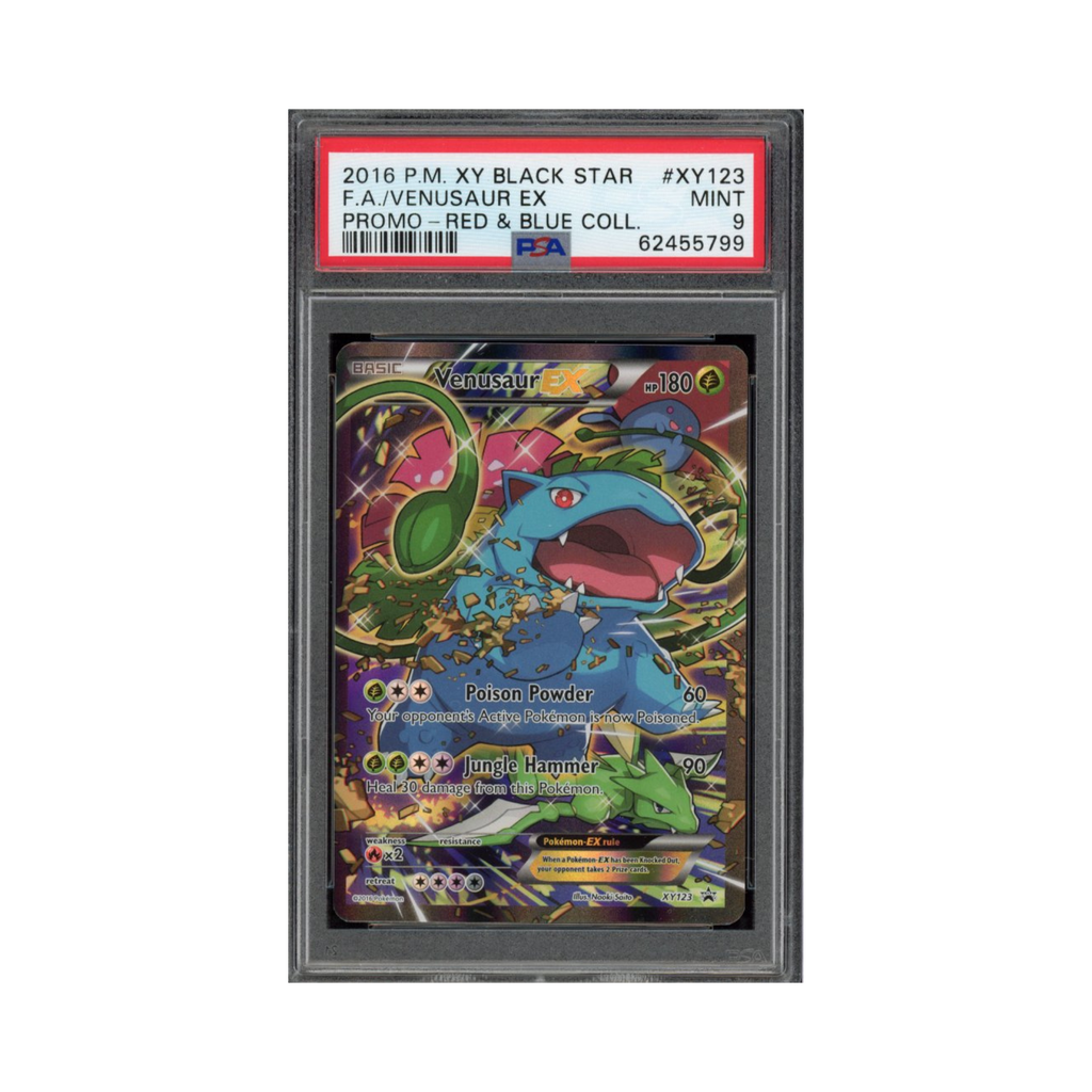 2016 Pokemon XY Black Star Promo Red & Blue Collection Venusaur Ex #XY123 PSA 9
