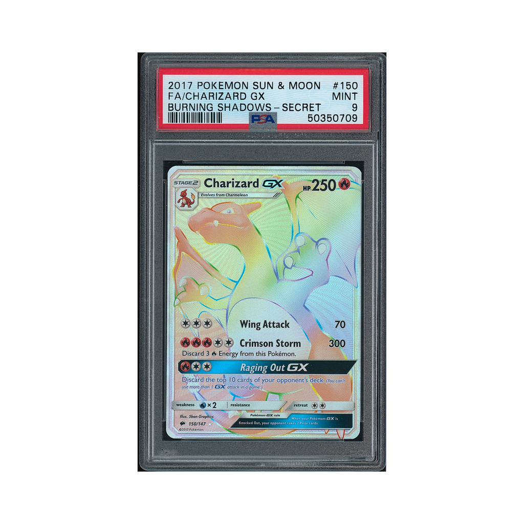 2017 Pokemon Sun & Moon Burning Shadows Charizard GX #150 PSA 9