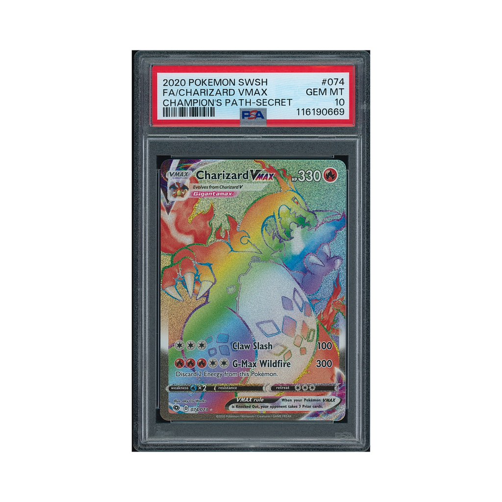 2020 Pokemon Sword & Shield Champion's Path Charizard VMAX #074 PSA 10