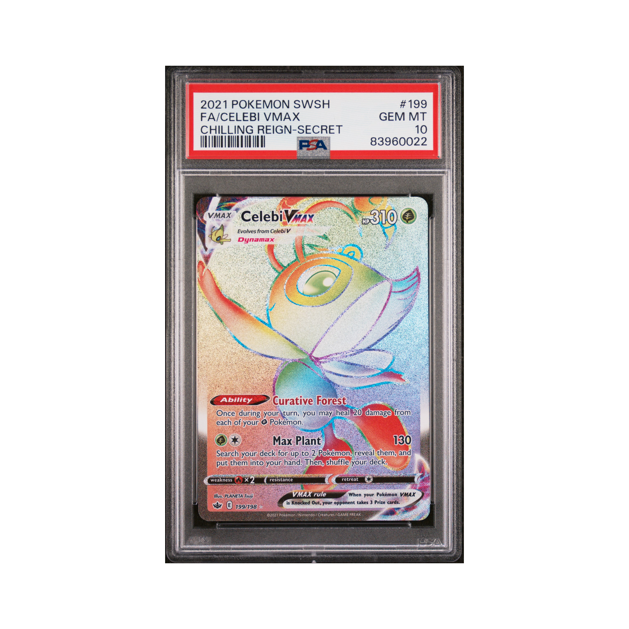 2021 Pokemon Chilling Reign Celebi VMAX #199 PSA 10