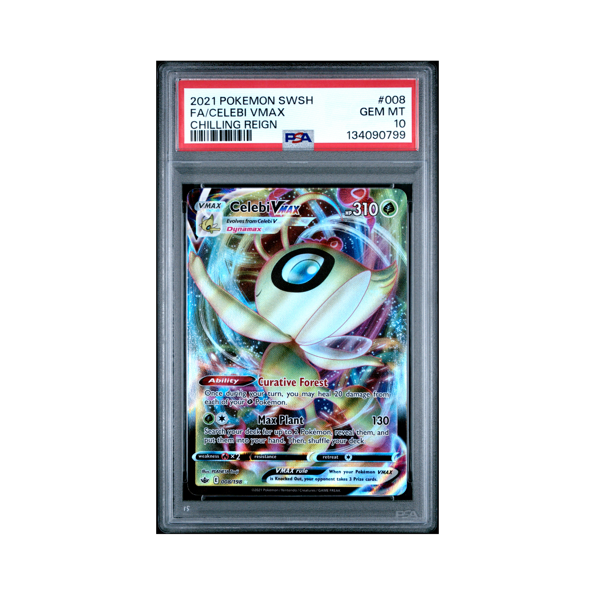 2021 Pokemon Chilling Reign Celebi VMAX #8 PSA 10