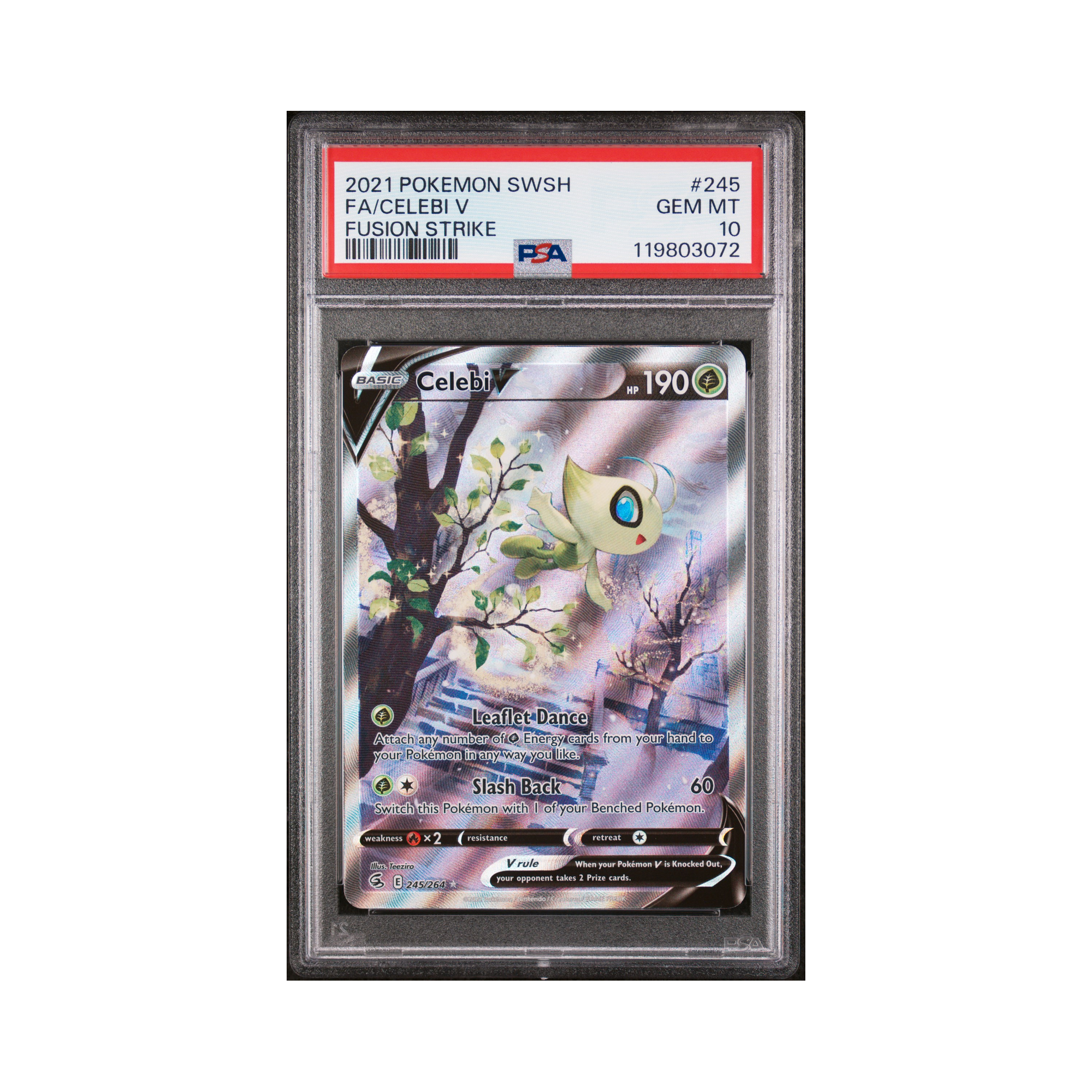 2021 Pokemon Fusion Strike Celebi V #245 PSA 10