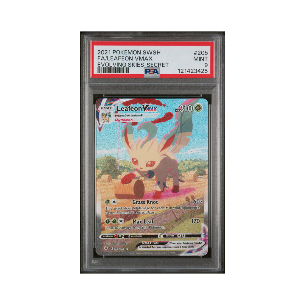 2021 Pokemon Sword & Shield Evolving Skies Leafeon VMAX #205 PSA 9
