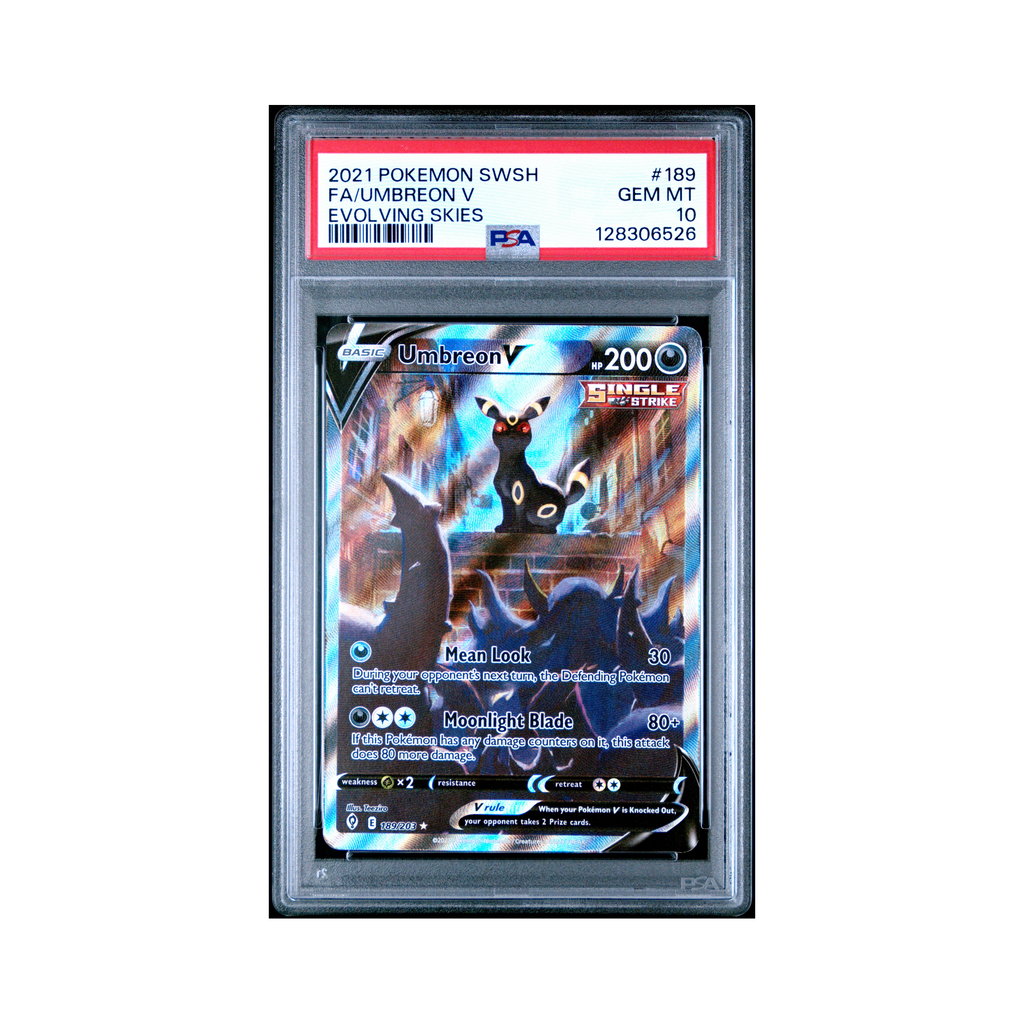 2021 Pokemon Sword & Shield Evolving Skies Umbreon V #189 PSA 10