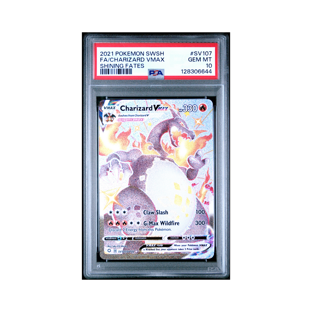 2021 Pokemon Sword & Shield Shining Fates Charizard VMAX #SV107 PSA 10