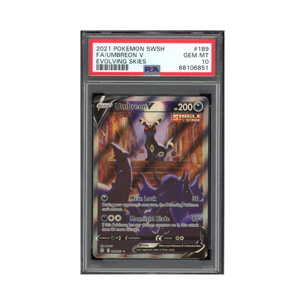 2021 Pokemon SWSH Full Art Umbreon V Evolving Skies PSA 10