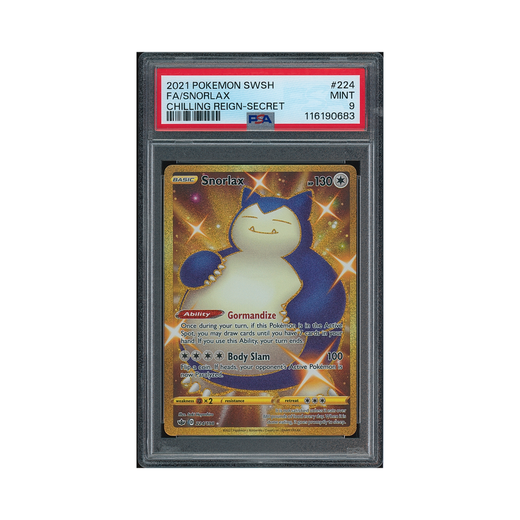 2021 Pokemon Sword & Shield Chilling Reign Snorlax #224 PSA 9