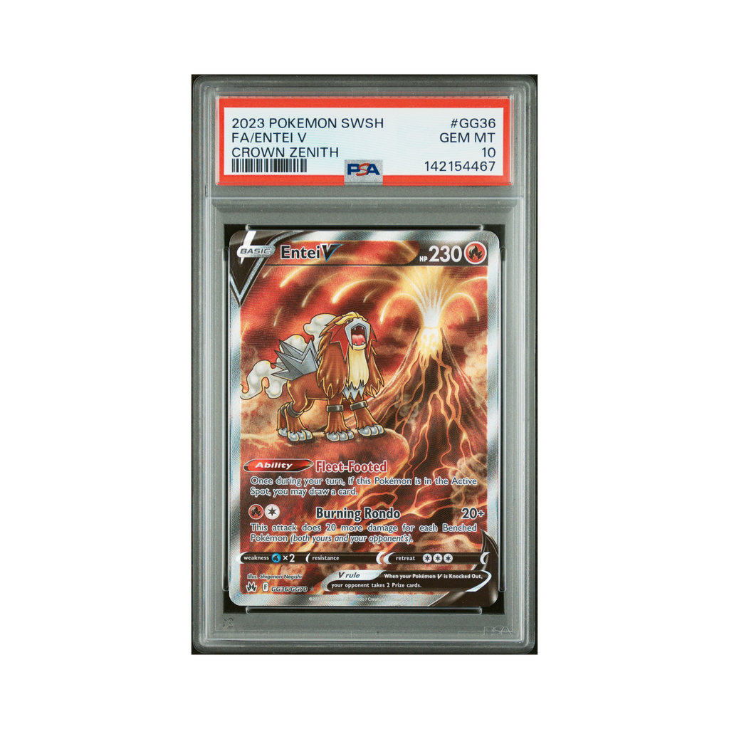 2023 Pokemon Crown Zenith Galarian Gallery Entei V #GG36 PSA 10