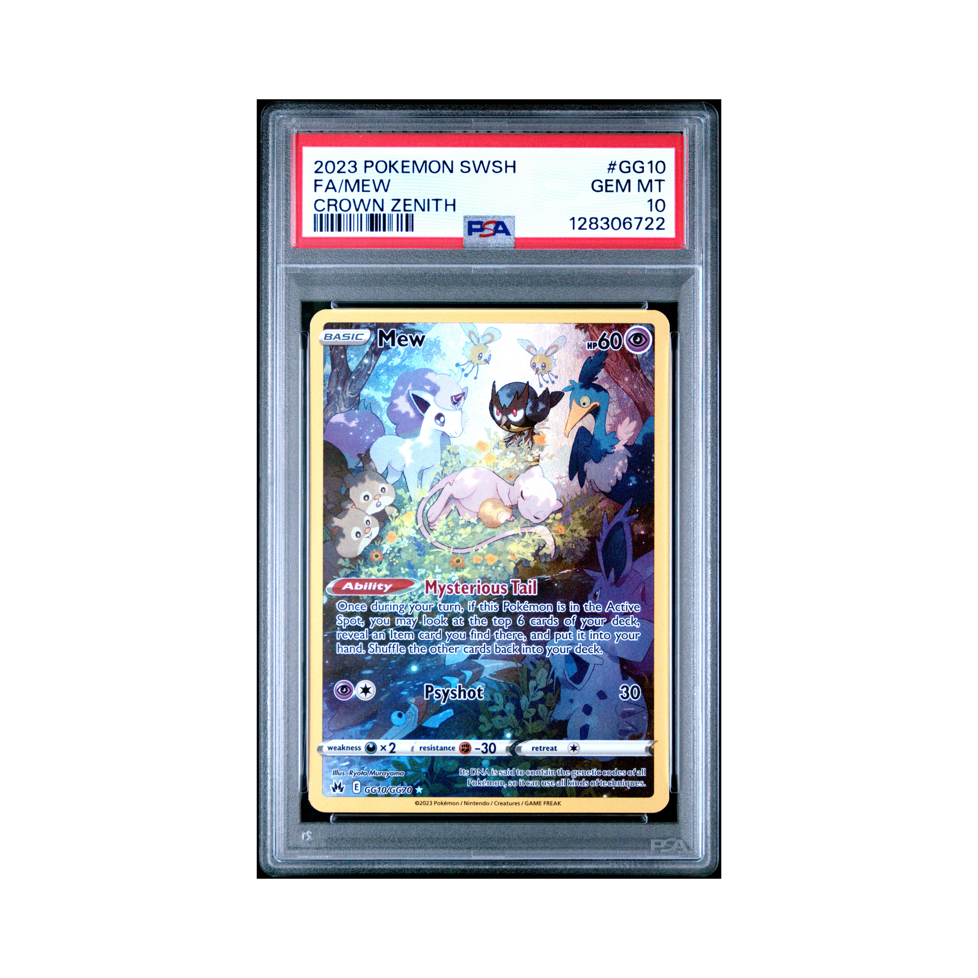 2023 Pokemon Sword And Shield Crown Zenith Mew #GG10 PSA 10