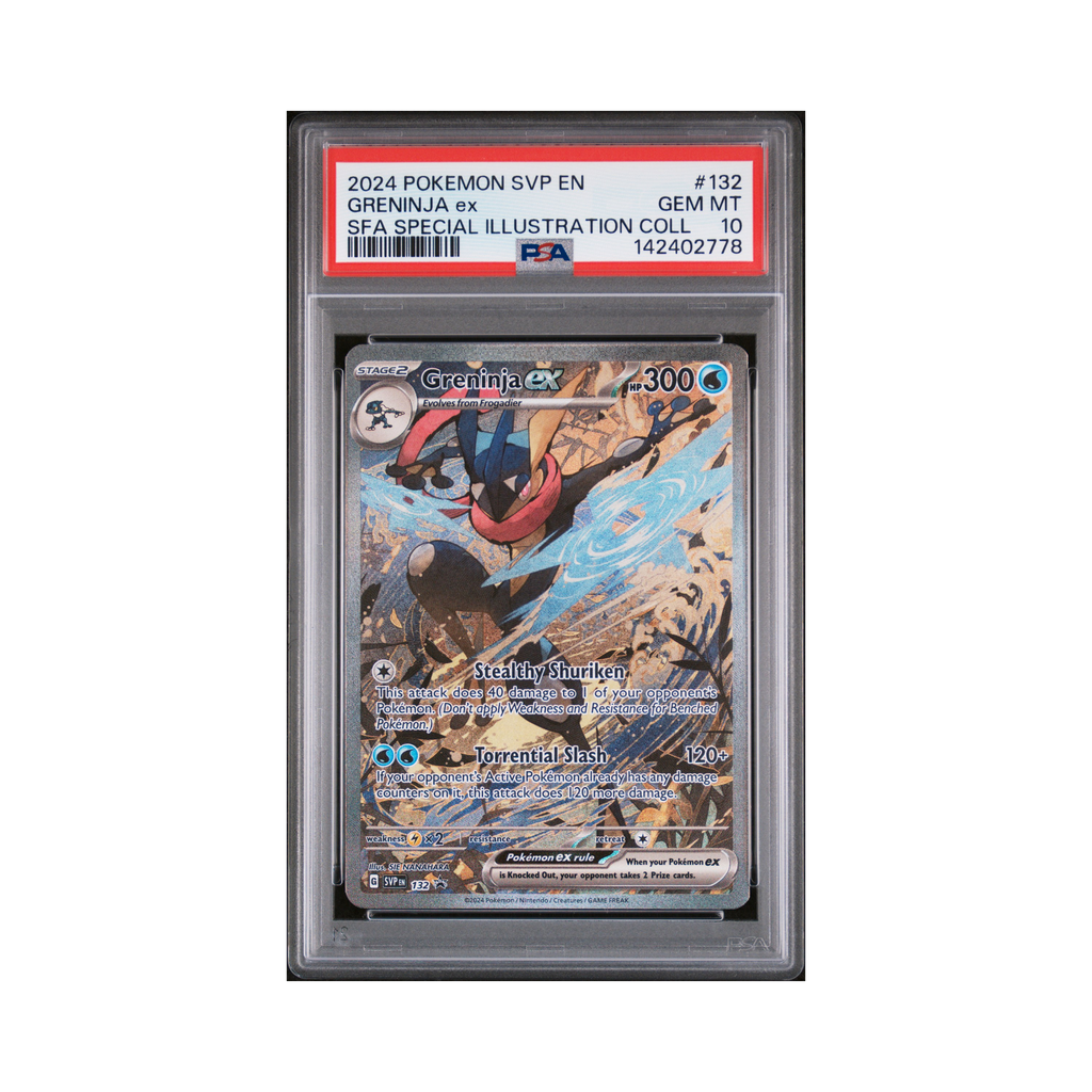 2024 Pokemon Scarlet & Violet Black Star Promos Greninja ex #132 PSA 10