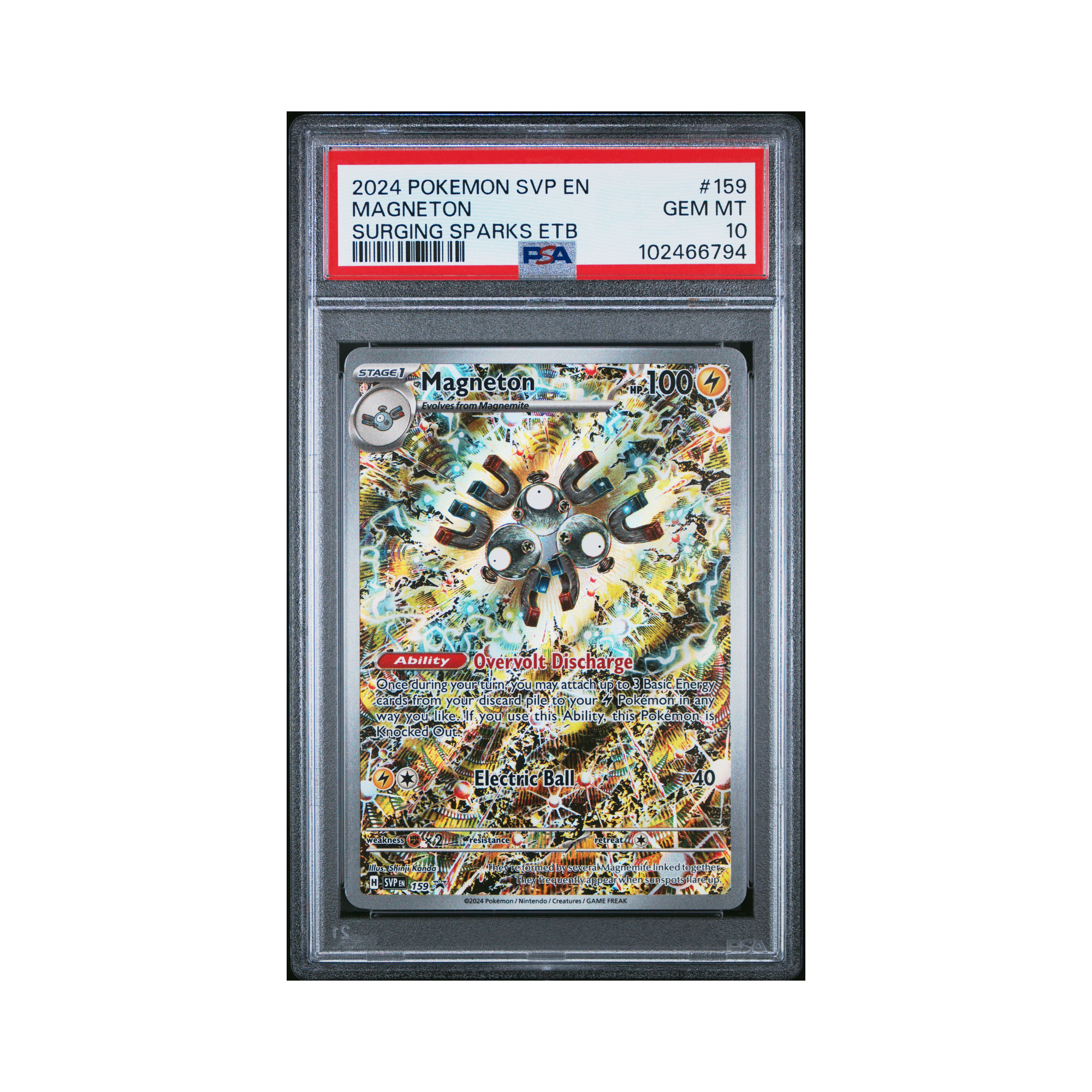 2024 Pokemon Scarlet & Violet Black Star Promos Magneton #159 PSA 10