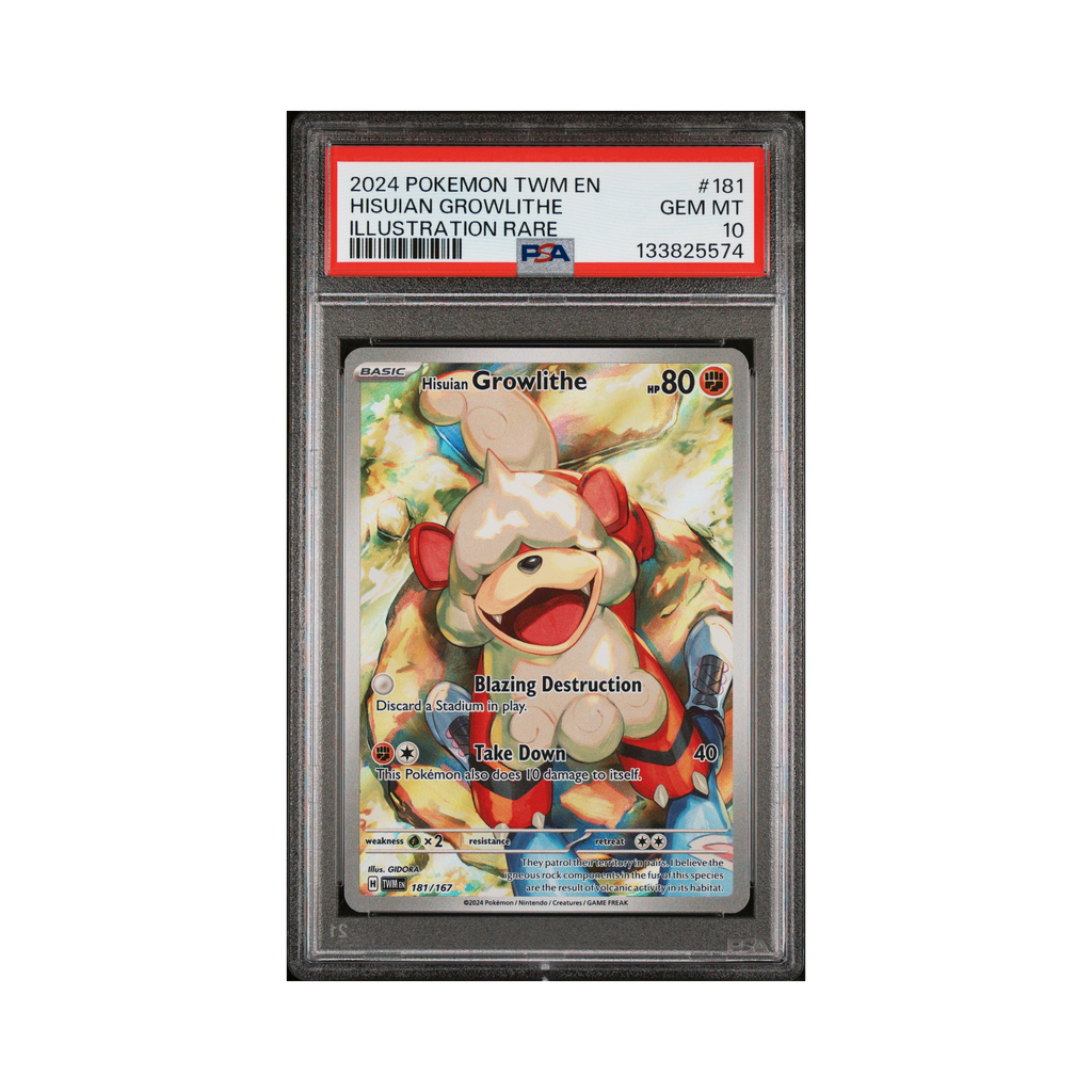 2024 Pokemon Twilight Masquerade Hisuian Growlithe #181 PSA 10