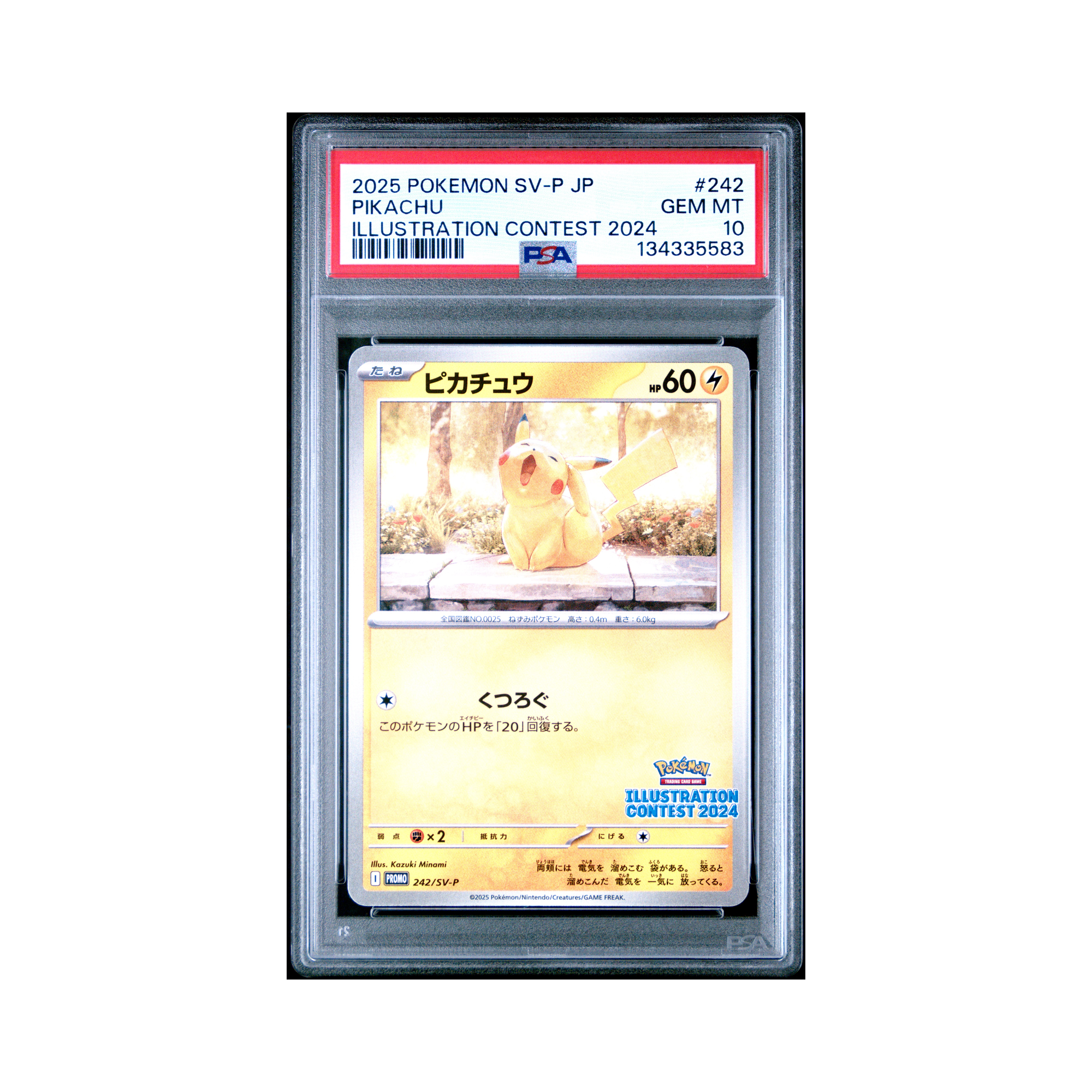 2025 Pokemon JAPANESE SV-P PROMO PIKACHU #242 PSA 10