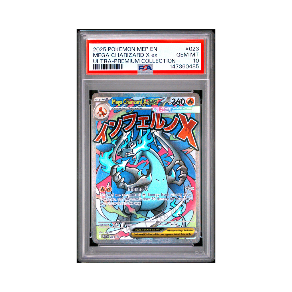 2025 Pokemon Mega Evolution Black Star Promos Mega Charizard X ex #23 PSA 10