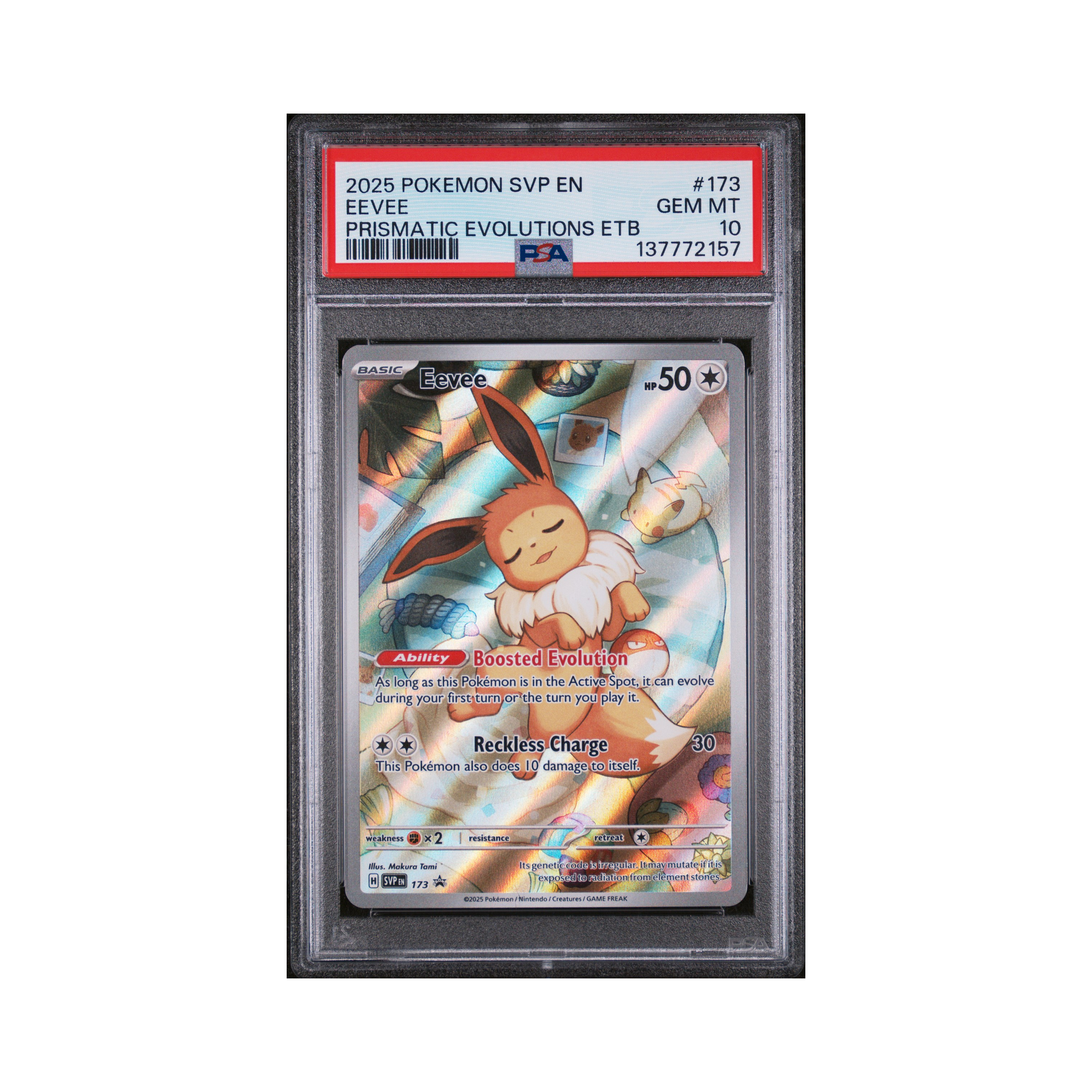 2025 Pokemon Scarlet & Violet Black Star Promos Eevee #173 PSA 10