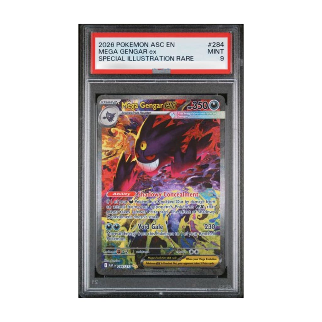 2026 POKEMON ASC EN-ASCENDED HEROES #284 MEGA GENGAR ex SPECIAL ILLUSTRATION RARE PSA 9