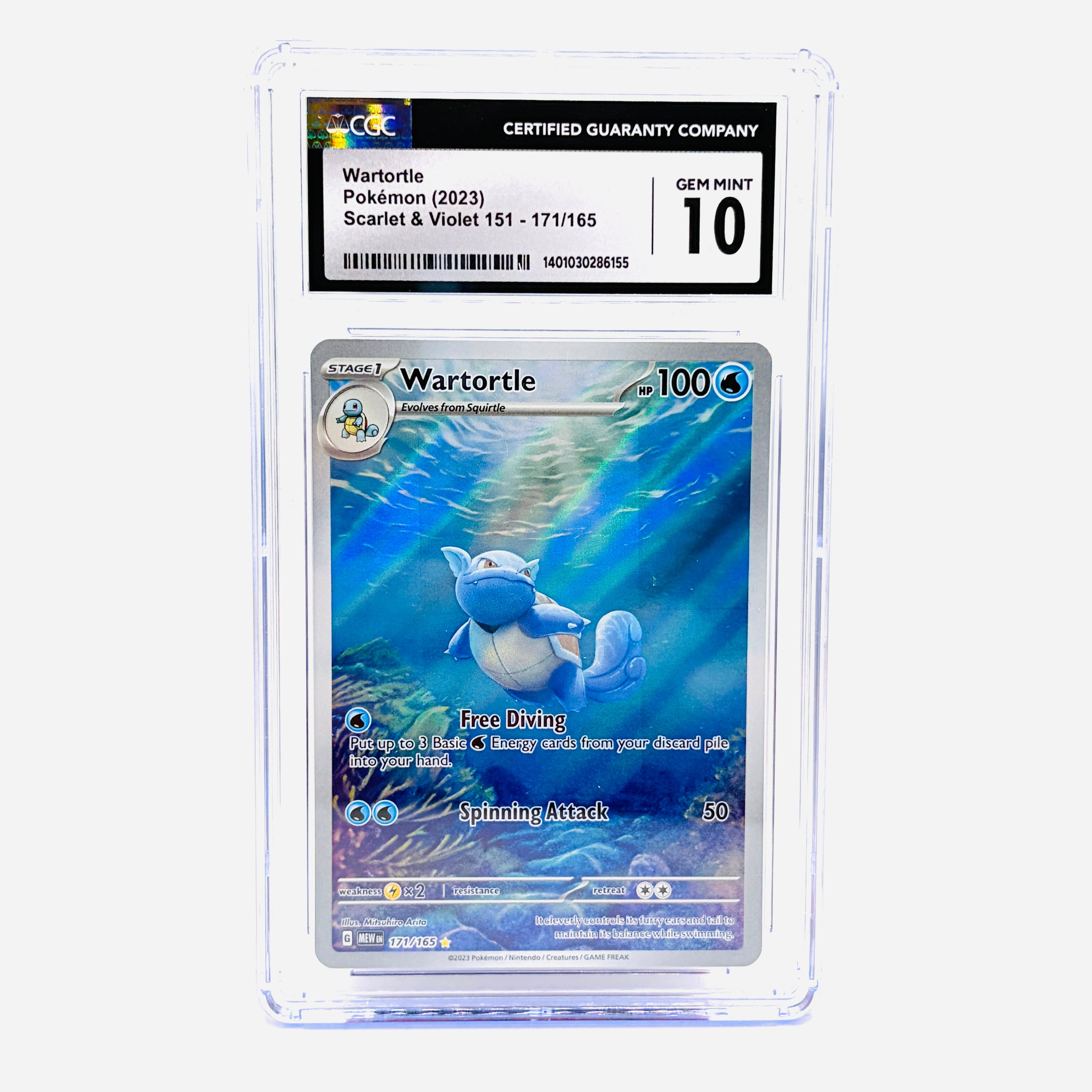 CGC 10 Wartortle Illustration Rare - 2023 Pokemon 151