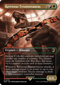 FOIL Ravenous Tyrannosaurus (Borderless) (REX-018) - Jurassic World Collection - Magic The Gathering