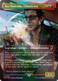 FOIL Ian Malcolm, Chaotician (Borderless) (Emblem) (REX-038) - Jurassic World Collection - Magic The Gathering