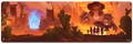 Outlaws of Thunder Junction Gang Silhouette 8ft Table Playmat for Magic: The Gathering