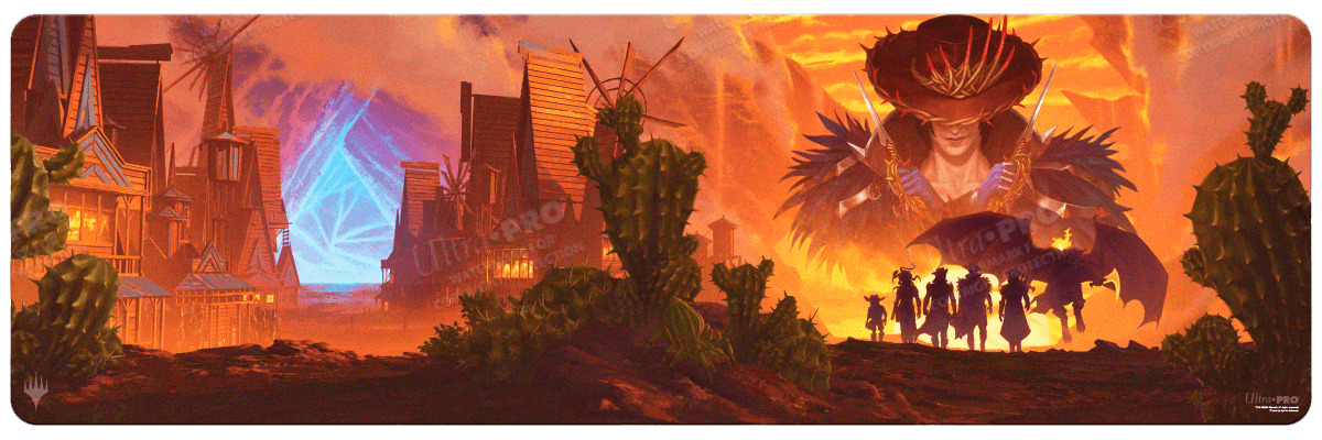 Outlaws of Thunder Junction Gang Silhouette 8ft Table Playmat for Magic: The Gathering