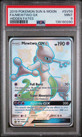 PSA 9 - 2019 POKEMON SUN & MOON HIDDEN FATES #SV59 FA/MEWTWO GX HIDDEN FATES