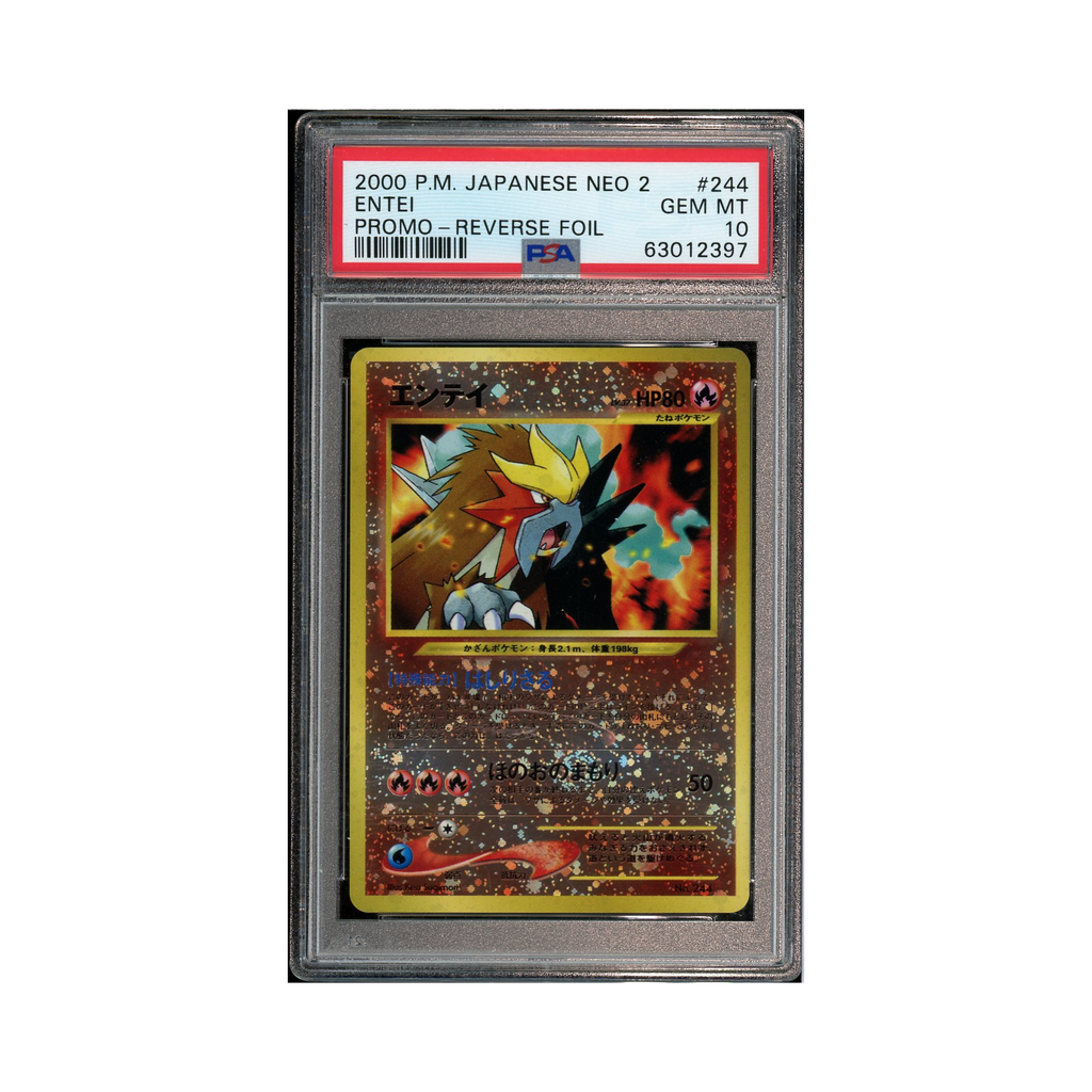 2000 Pokemon Japanese Neo 2 Promo Entei #244 PSA 10