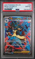 PSA 10 - 2025 POKEMON MEG EN-MEGA EVOLUTION #160 MEGA LUCARIO ex ULTRA RARE