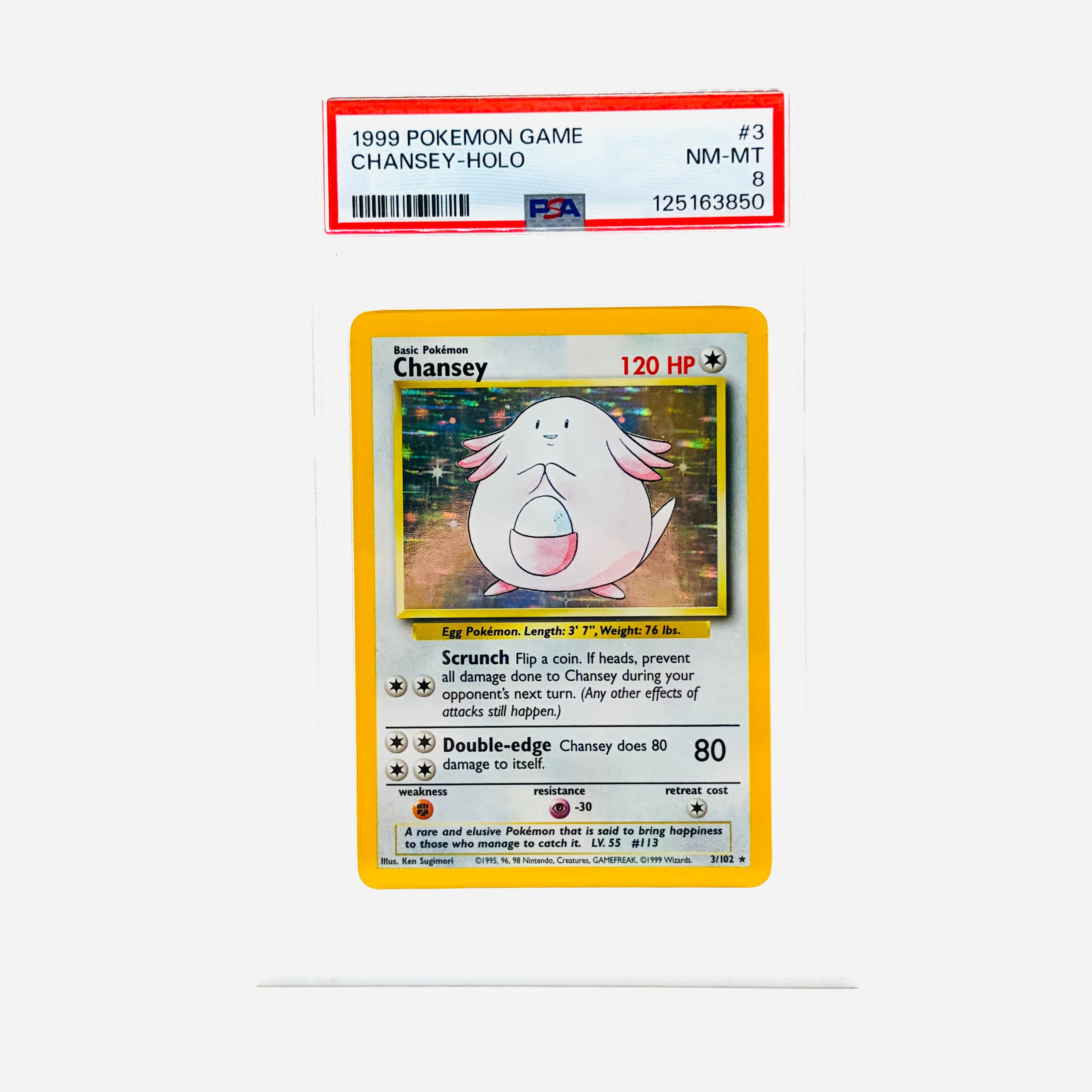 PSA 8 Chansey Holofoil - 1999 Pokemon Base Set Unlimited