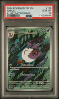 PSA 10 - 2024 POKEMON TEF EN-TEMPORAL FORCES #176 ARBOK ILLUSTRATION RARE