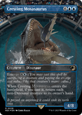 FOIL Cresting Mosasaurus (Borderless) (Emblem) (REX-028) - Jurassic World Collection - Magic The Gathering