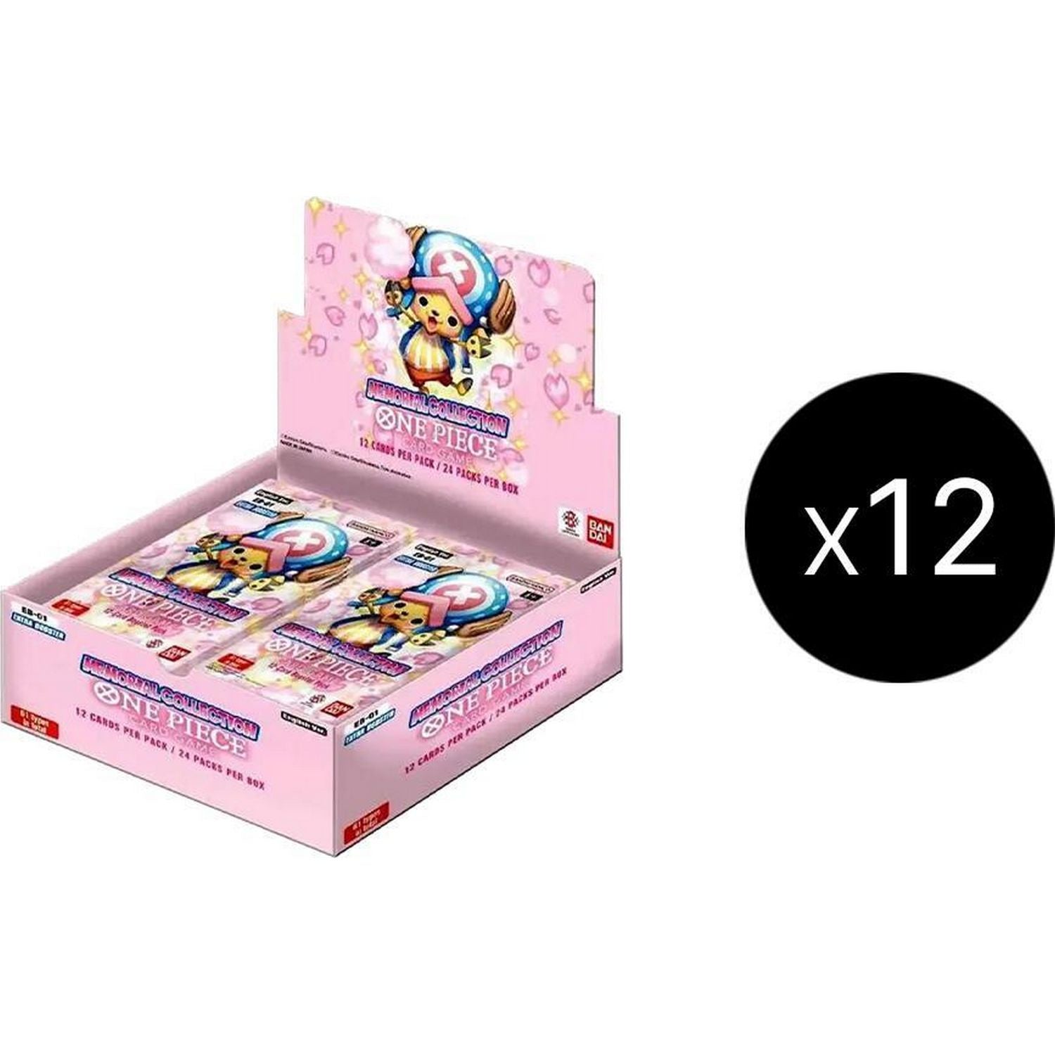 One Piece TCG: Memorial Collection Extra Booster Box Sealed Case of 12 (EB-01)