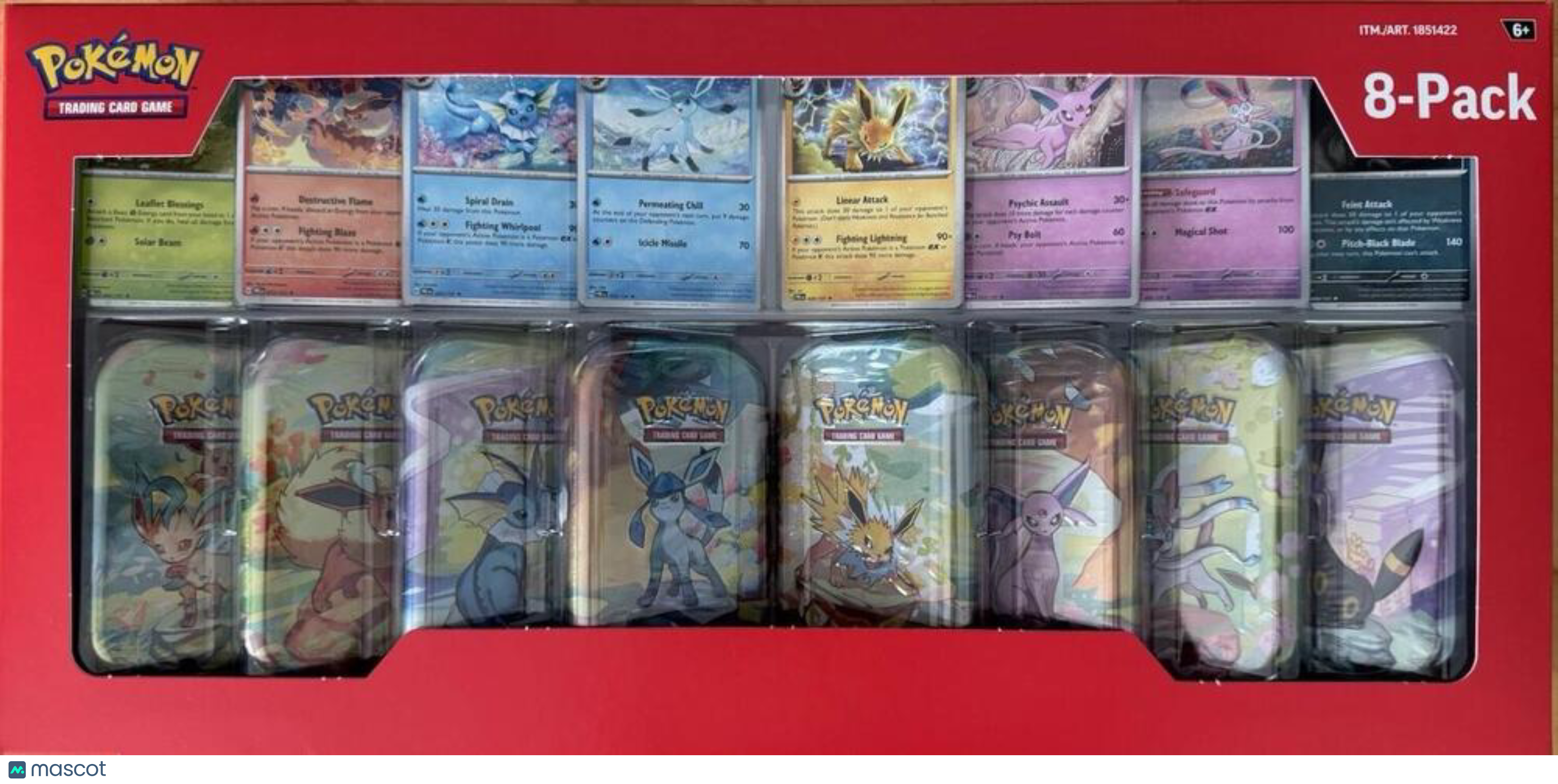2025 Pokémon TCG: Scarlet & Violet Prismatic Evolutions 8-Pack Mini Tin Bundle