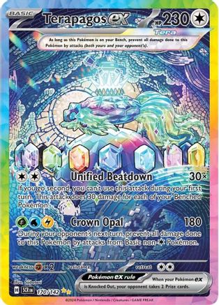 Terapagos ex 170 - Pokemon SV07 Stellar Crown Holofoil