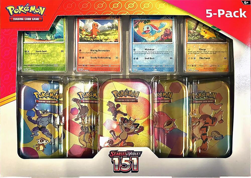 Pokemon Costco S&V 151 Mini Tin 5-Pack (Meowth)