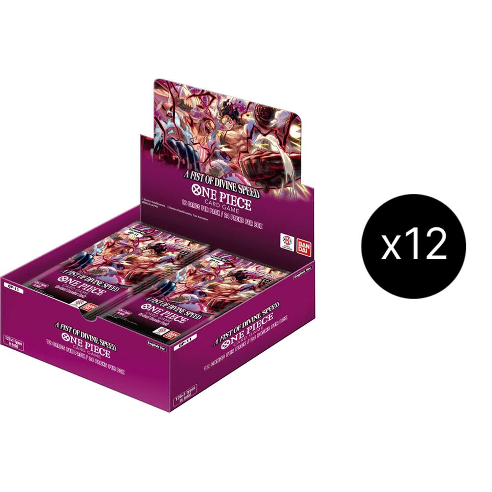 One Piece CG - A Fist Of Divine Speed - English Booster Box Sealed Case of 12 (OP-11)