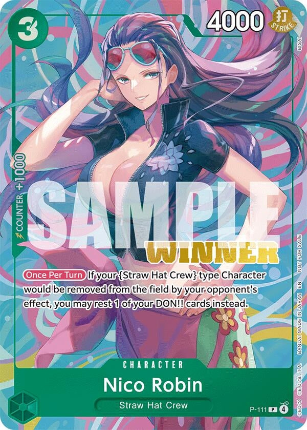 Nico Robin (Heroines Battle Winner Pack) (P-111) (Foil) [One Piece Promotion Cards]