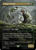 FOIL Compy Swarm (Borderless) (Emblem) (REX-034) - Jurassic World Collection - Magic The Gathering