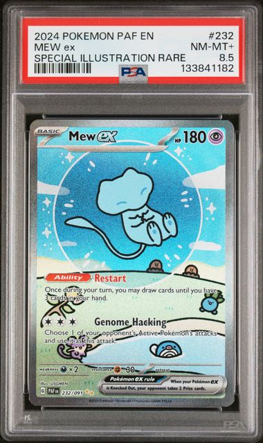 PSA 8.5 2024 POKEMON PAF EN-PALDEAN FATES #232 MEW ex SPECIAL ILLUSTRATION RARE