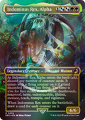 FOIL Indominus Rex, Alpha (Borderless) (Emblem) (REX-039) - Jurassic World Collection - Magic The Gathering