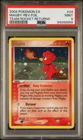 PSA 9 - 2004 POKEMON EX TEAM ROCKET RETURNS #24 MAGBY-REV.FOIL TEAM ROCKET RETURNS