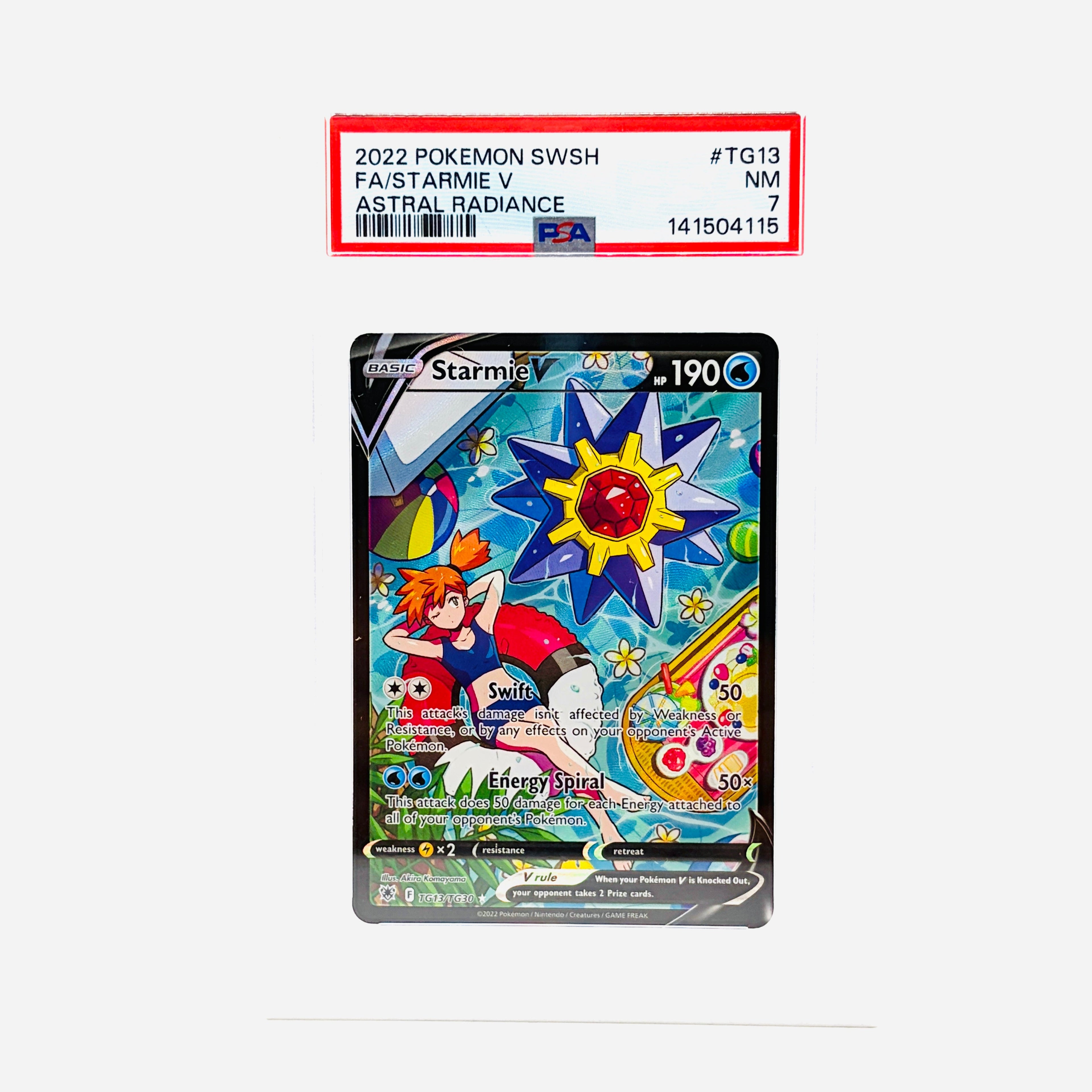 PSA 7 Starmie V Trainer Gallery - 2022 Pokemon Astral Radiance