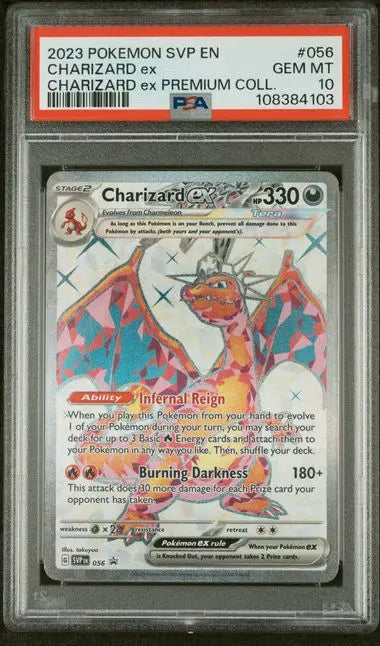 PSA 10- 2023 POKEMON SVP EN-SV BLACK STAR PROMO #056 CHARIZARD ex CHARIZARD ex PREMIUM COLL.